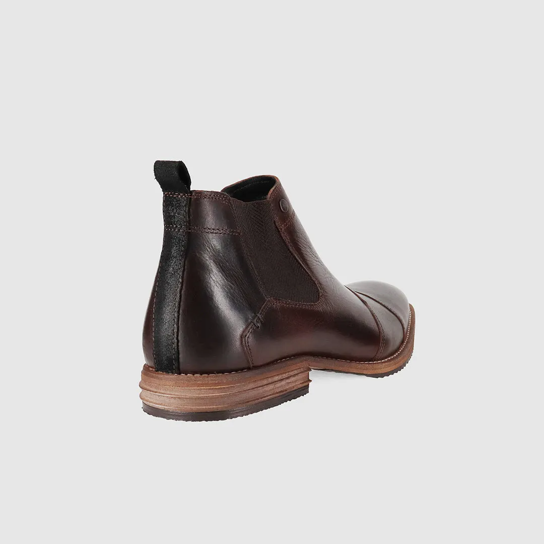 Cool Pace Dapper Style Jonah Chelsea Boots Dark Brown