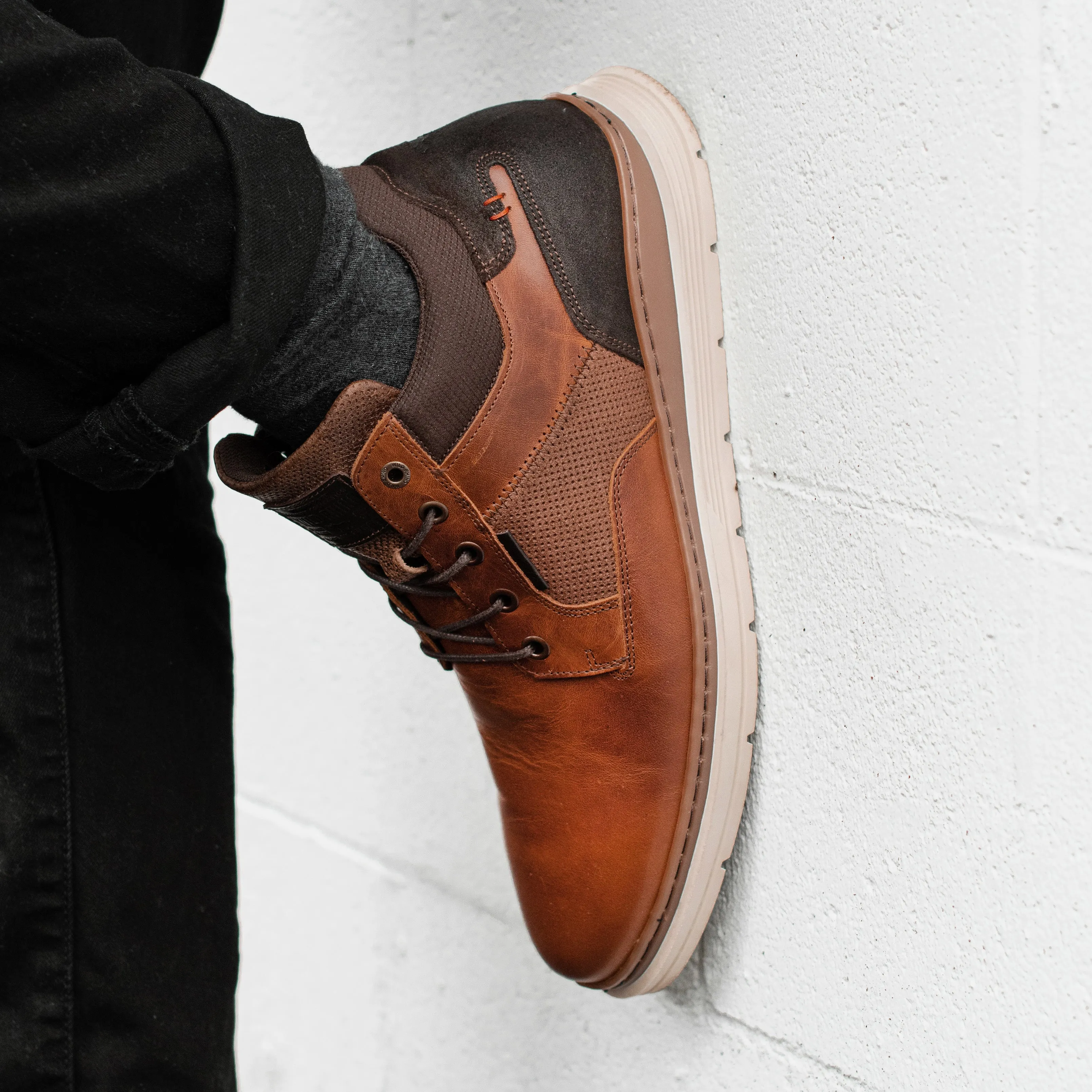 Banff Casual Shoes Cognac Reinforced Heel Cup Structured Fit