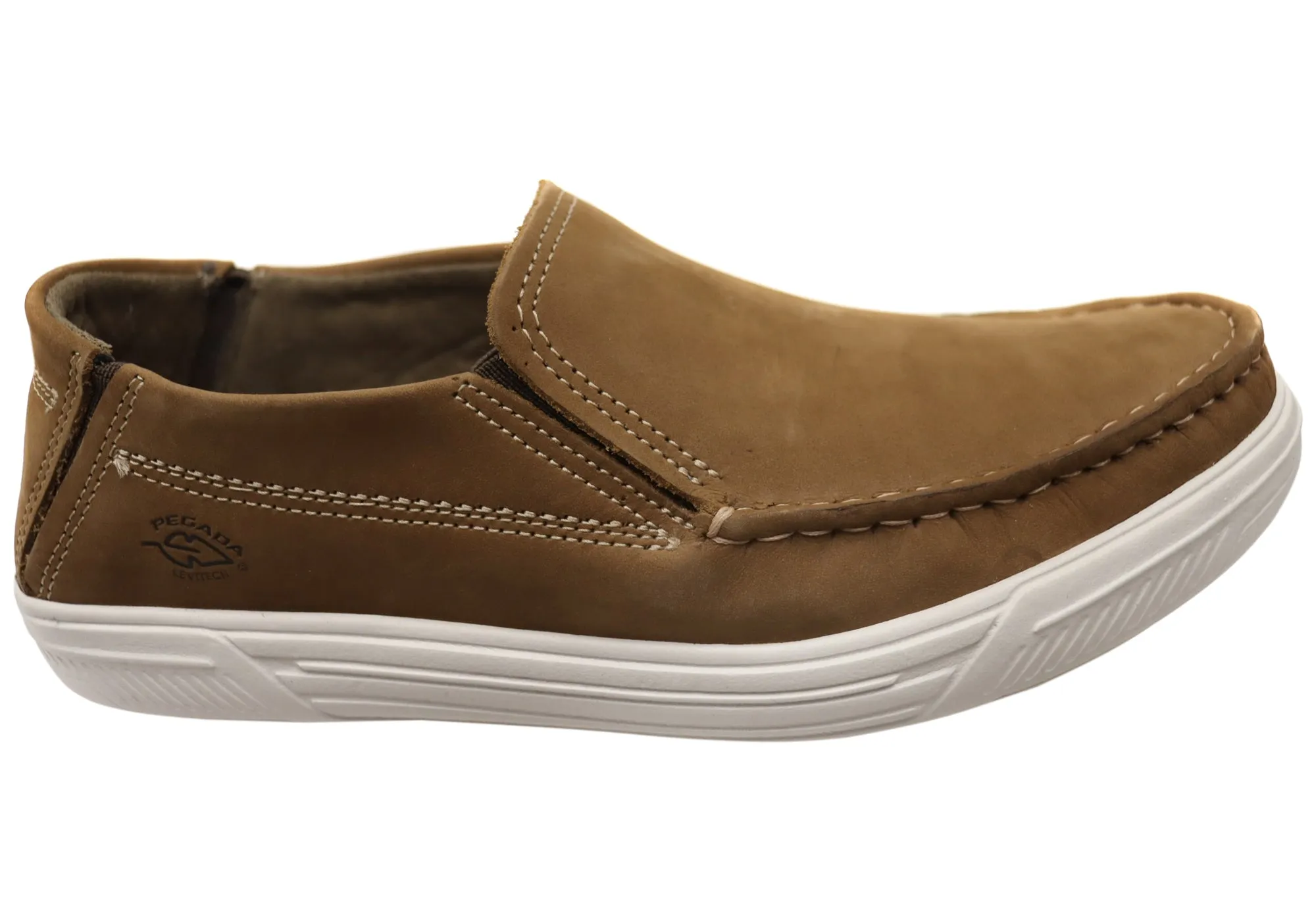 Pegada Rye Mens Comfortable Brazilian Leather Slip On Casual Shoes School Pace