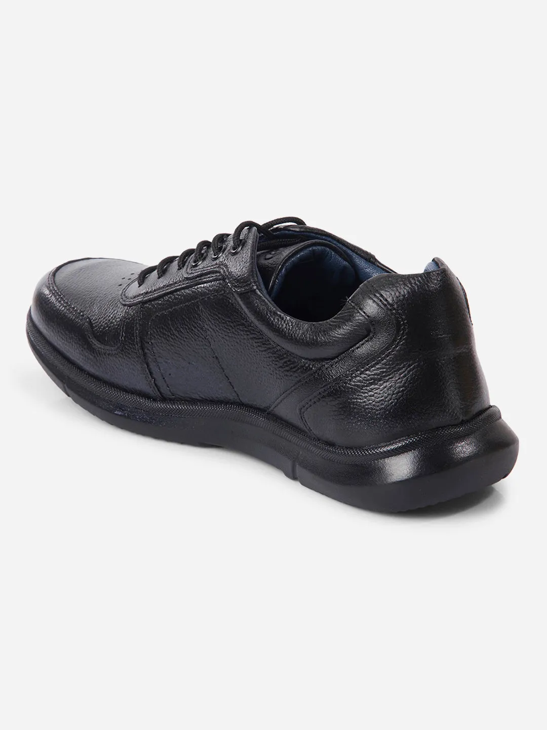 Men Black Casual Lace Up Leather Sneaker  (ID1193) Teen Fun