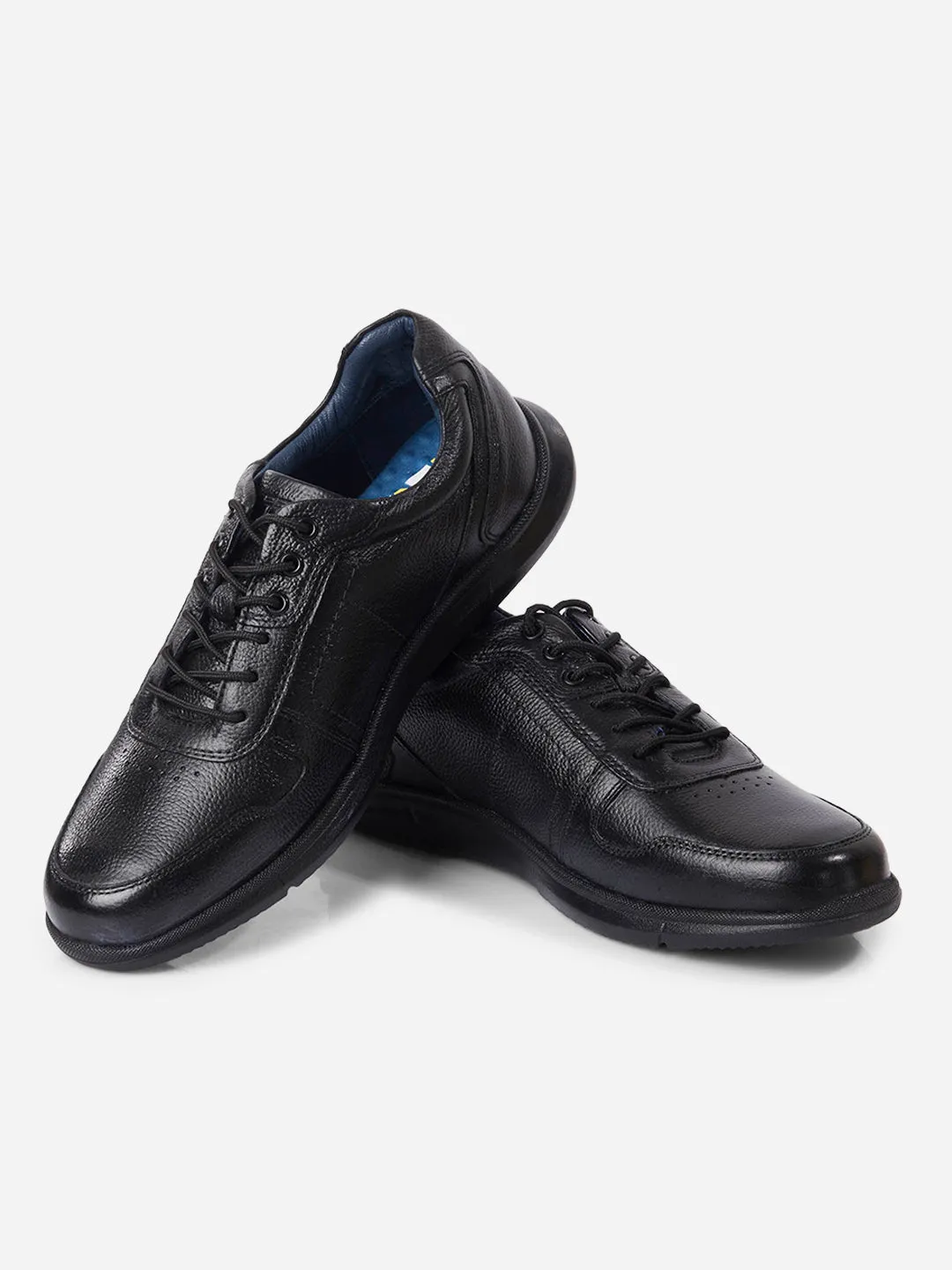 Summer Base Men Black Casual Lace Up Leather Sneaker  (ID1193)