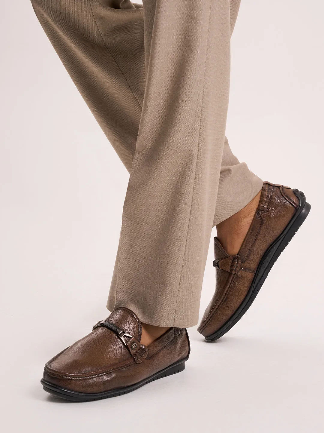 Office Cool Toe box Men's Tan All Day Comfort Casual Loafer (ID1060)