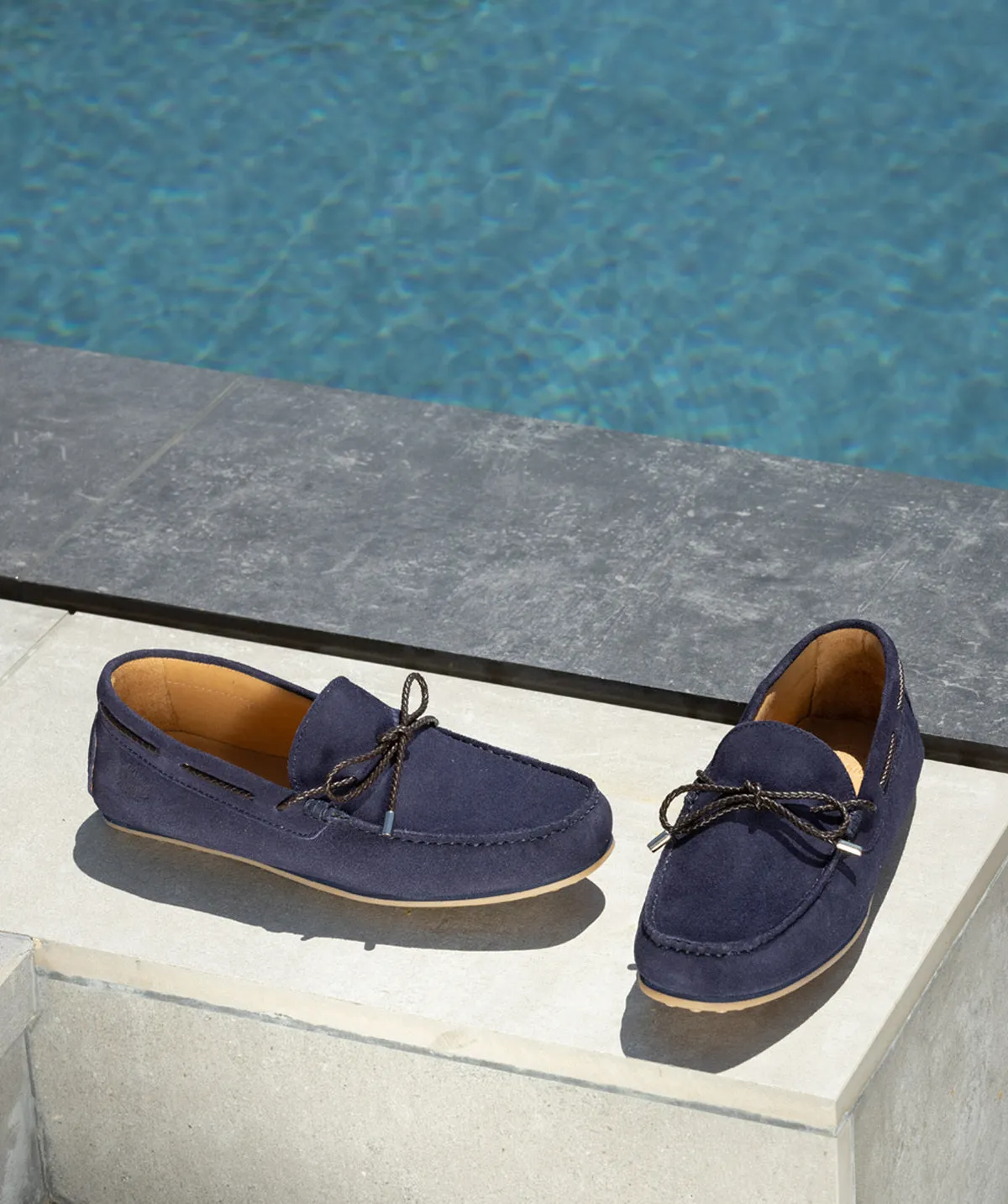 Mocassin CANCUN Daim Marine Elastic Strap Impact Dispersion Layers