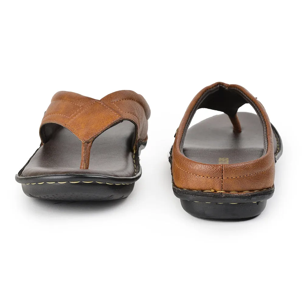 Long Move Lift Up Coolers Tan Casual Slippers For Men AVN-08 By Liberty
