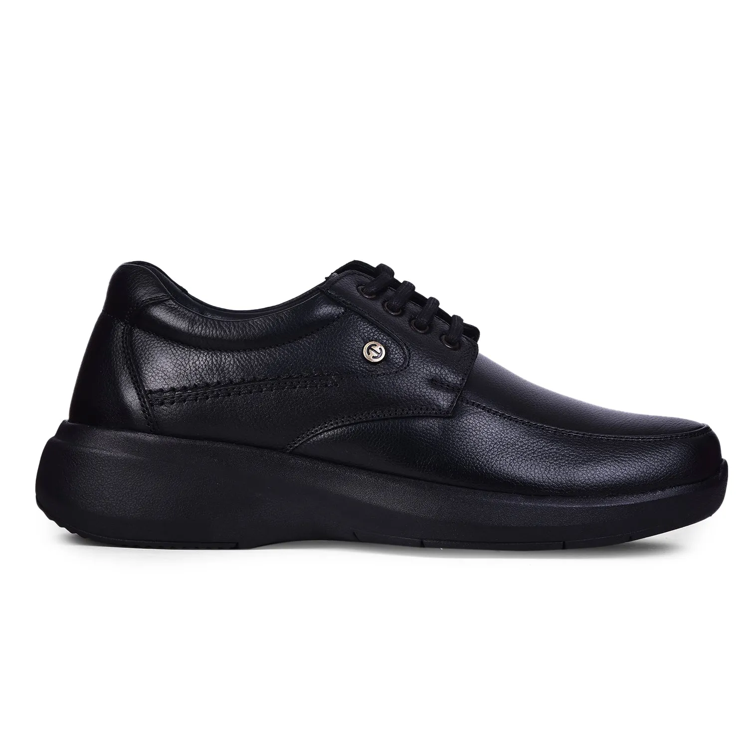 Healers Black Formal Mocassin Shoes For Men E823-03 By Liberty Japan Fit Soft Roll