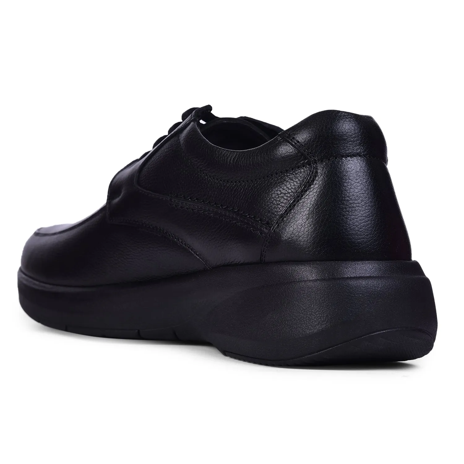 Healers Black Formal Mocassin Shoes For Men E823-03 By Liberty Groom Side Subtle Class