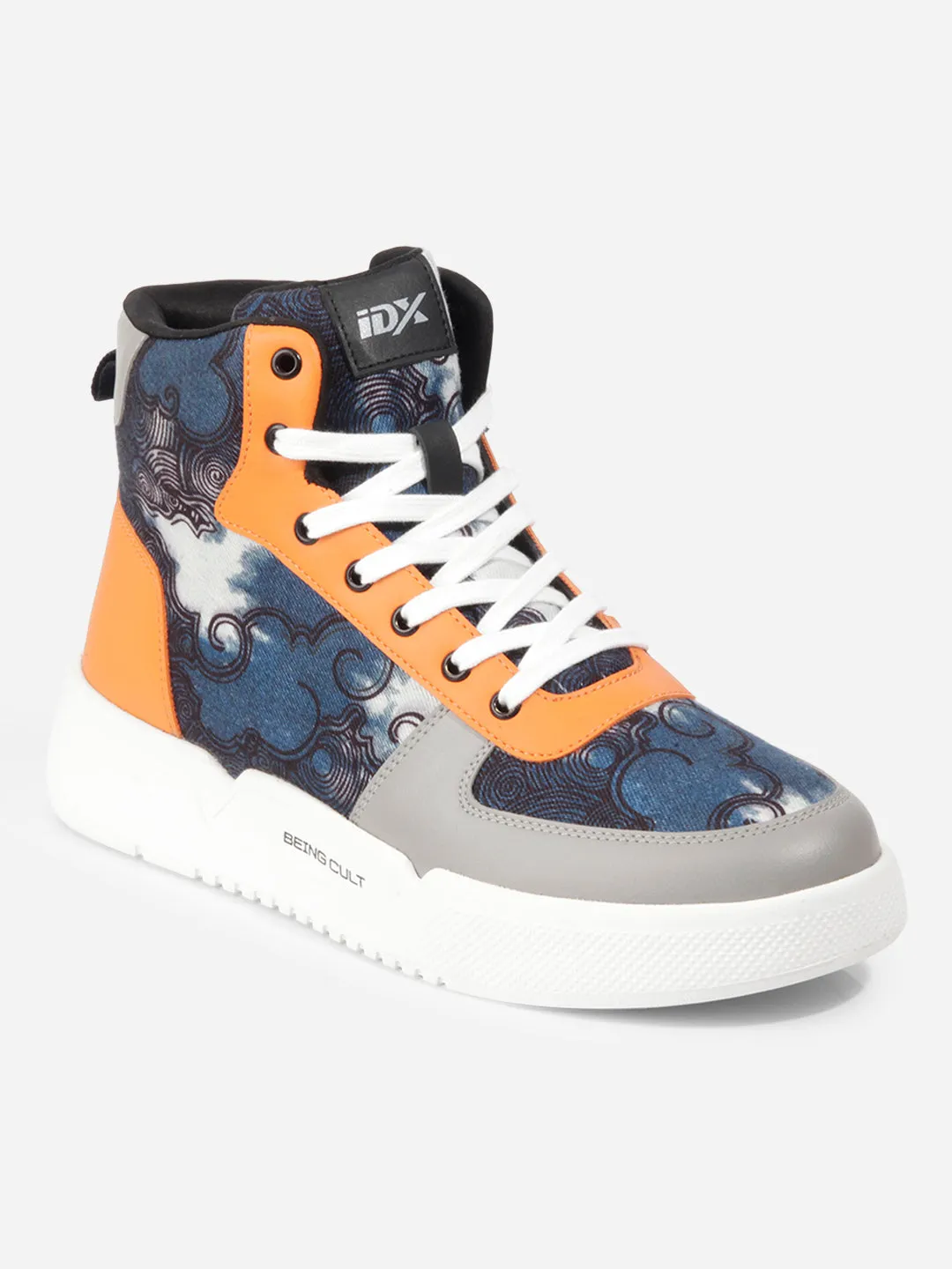 Men's Blue Graphic Print  Sneakers IX6018 Comfortable Design Light Step