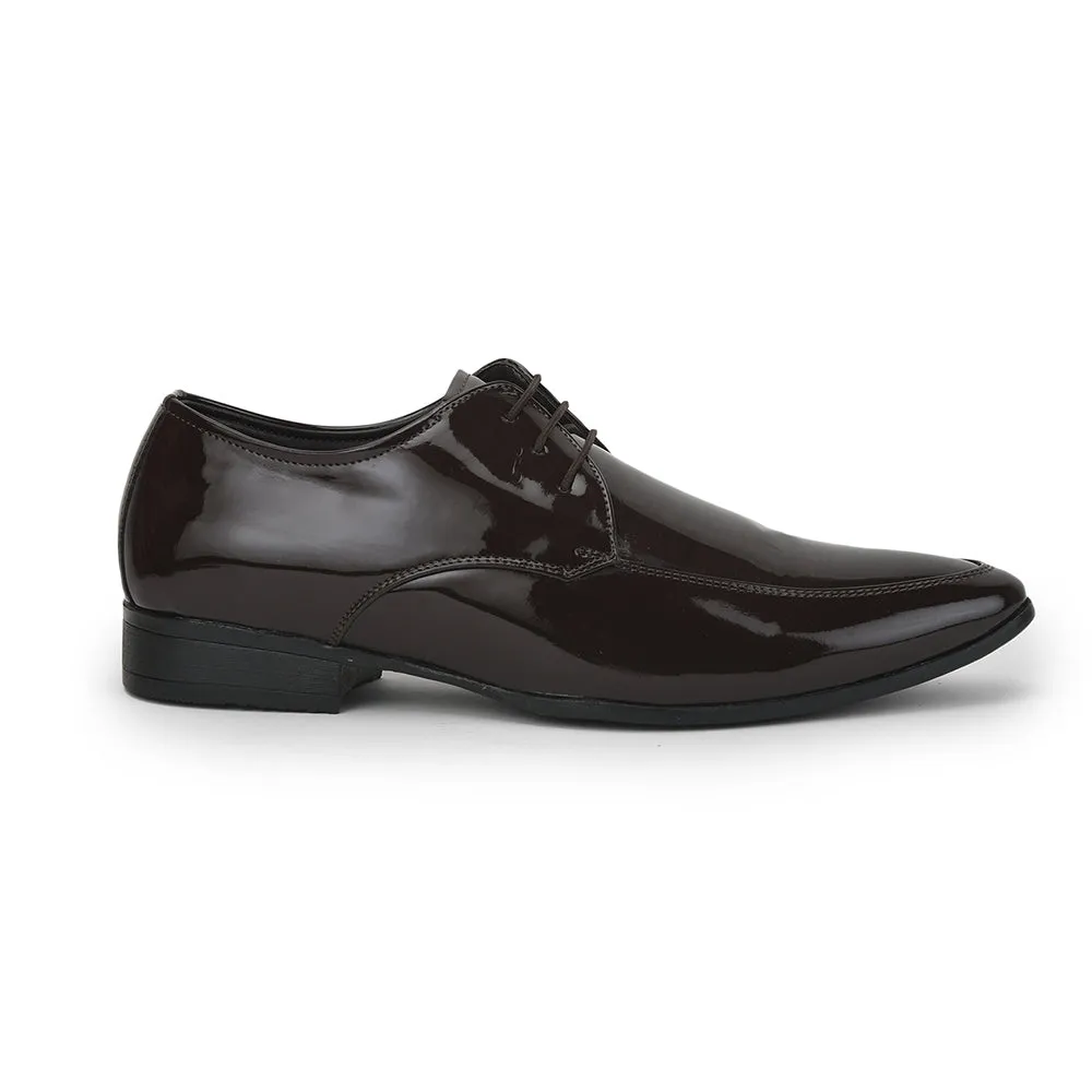Fortune Lacing Brown Formal Shoes For Men JPL-242 By Liberty Perfect Match slim fit