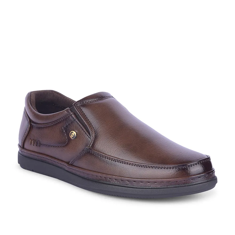Healers By Liberty Mens ERL-16 Brown Formal Non Lacing Shoes Daily Edge