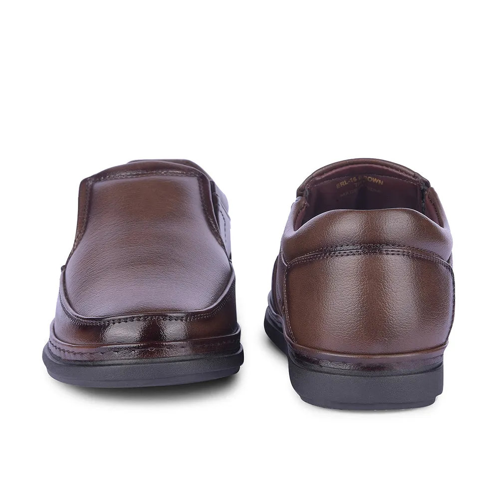 Versatile Style Water shield Healers By Liberty Mens ERL-16 Brown Formal Non Lacing Shoes