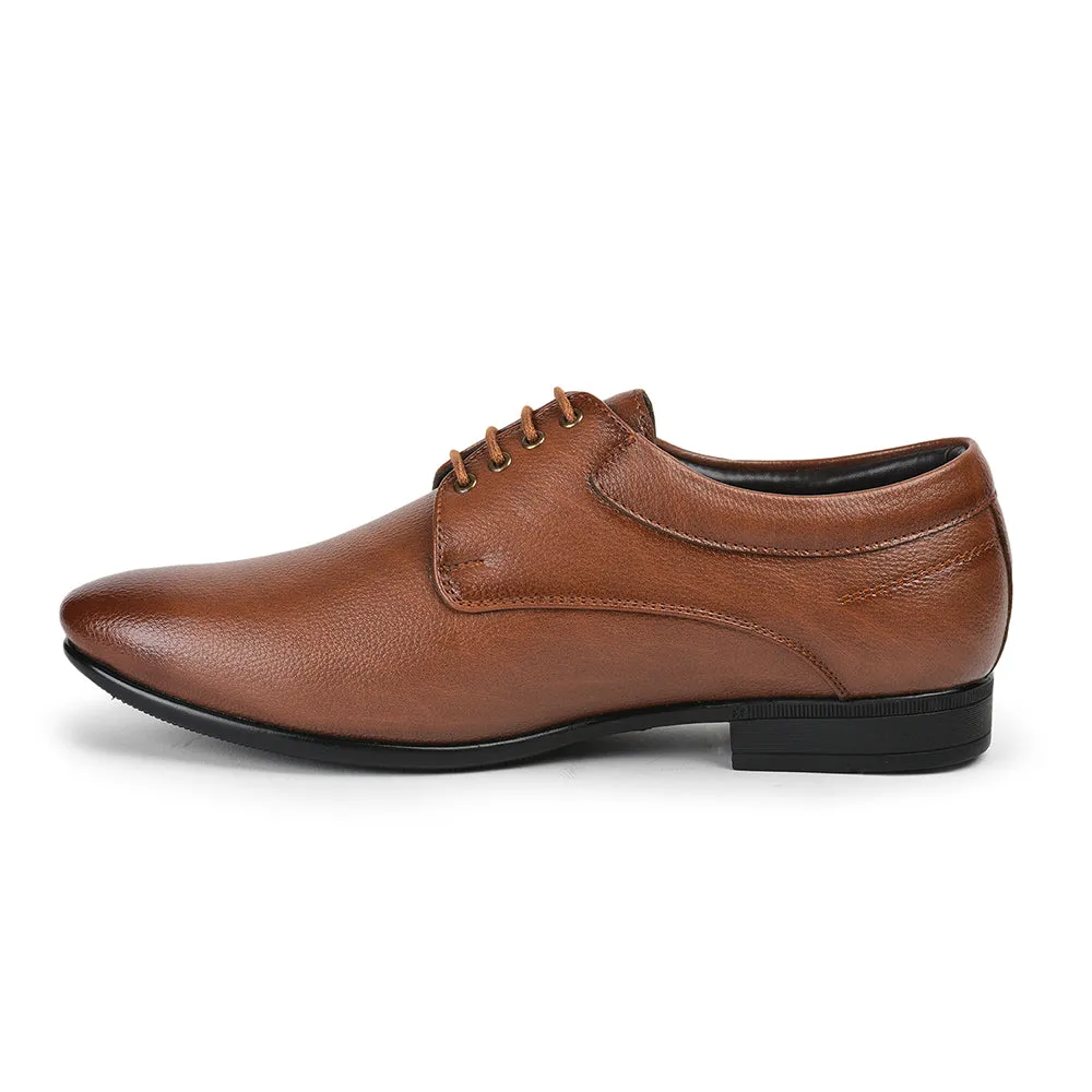 Dark color Style Shade Fortune By Liberty Men HOL-110 Tan Formal Lacing Derby Shoes