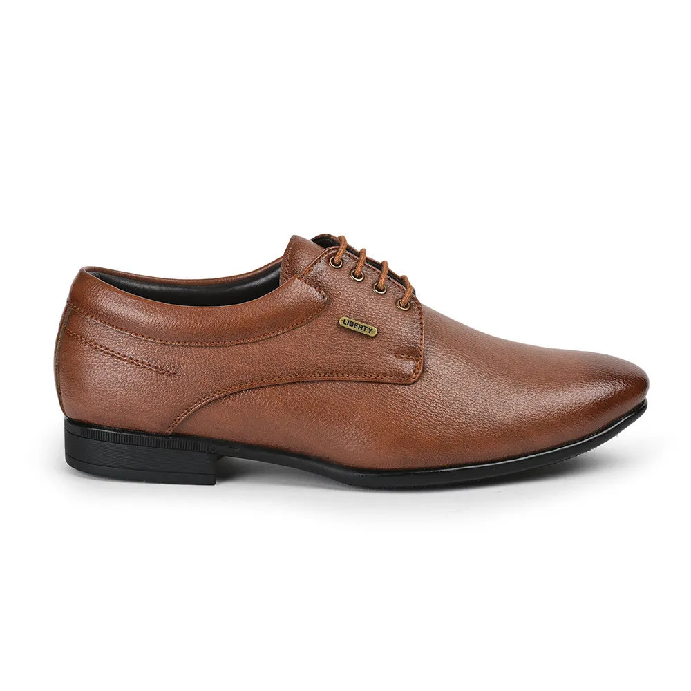 Patent Shine Fortune By Liberty Men HOL-110 Tan Formal Lacing Derby Shoes