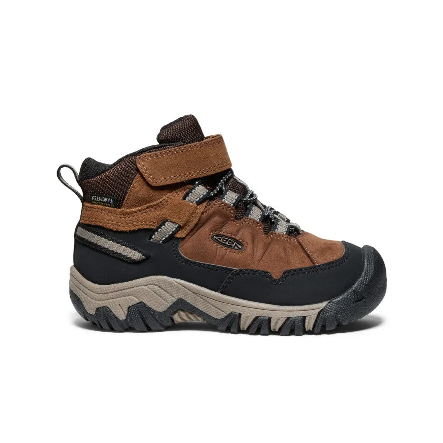Flexible Sole Little Kids' Targhee IV Waterproof Hiking Boot  |  Bison/Brindle