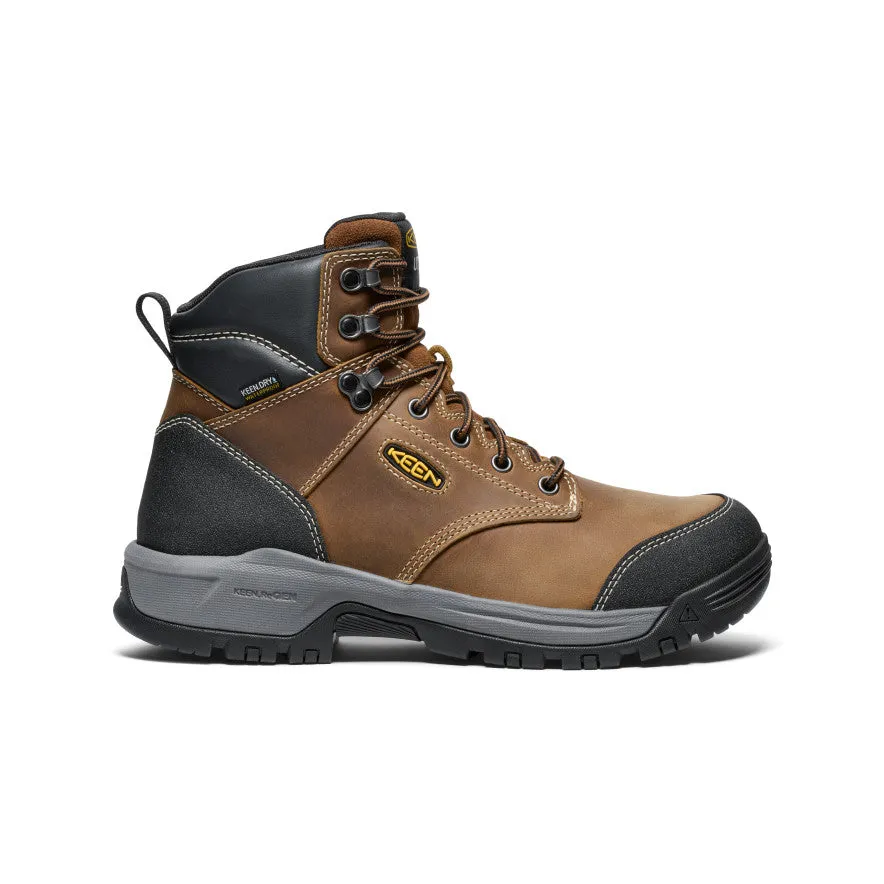 Men's Evanston 6" Waterproof Boot (Soft Toe)  |  Bison/Black Comfortable Relax Fit Chill Fit Footwear