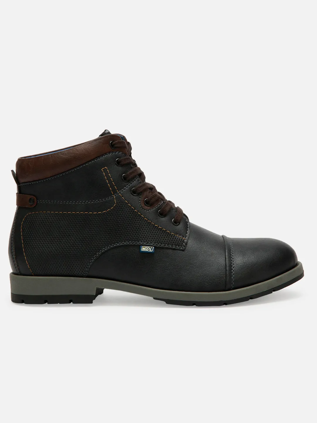 Lightweight Resort Mood Men's Charcoal Black High Top Derby Boot (IX1021)