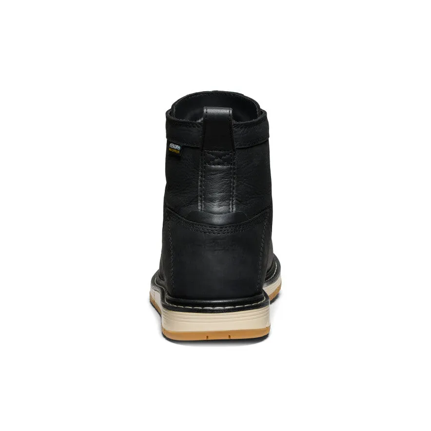 Men's San Jose 6" Waterproof Boot (Aluminum Toe)  |  Black/Gum Mesh Lining Soft Insole