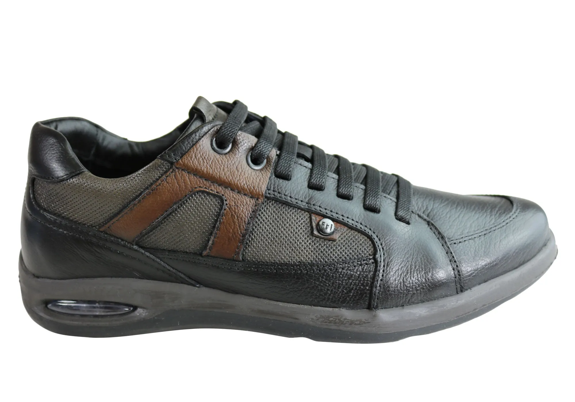 Ferricelli Hutchy Mens Leather Slip On Casual Shoes Made In Brazil Style Flow Timeless Edge