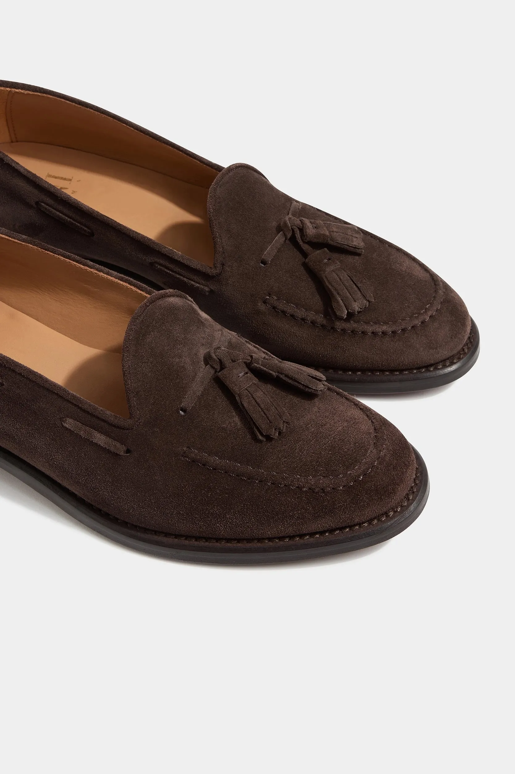 Break Walk Brown suede tassel loafers - Made In Italy