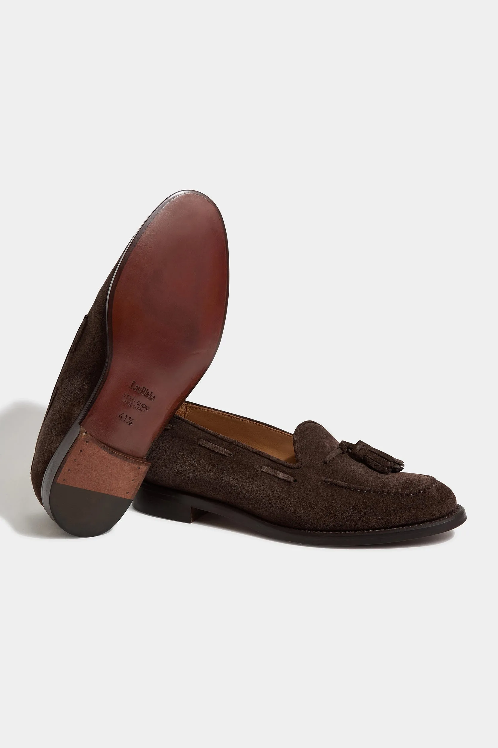 Walk Free Brown suede tassel loafers - Made In Italy
