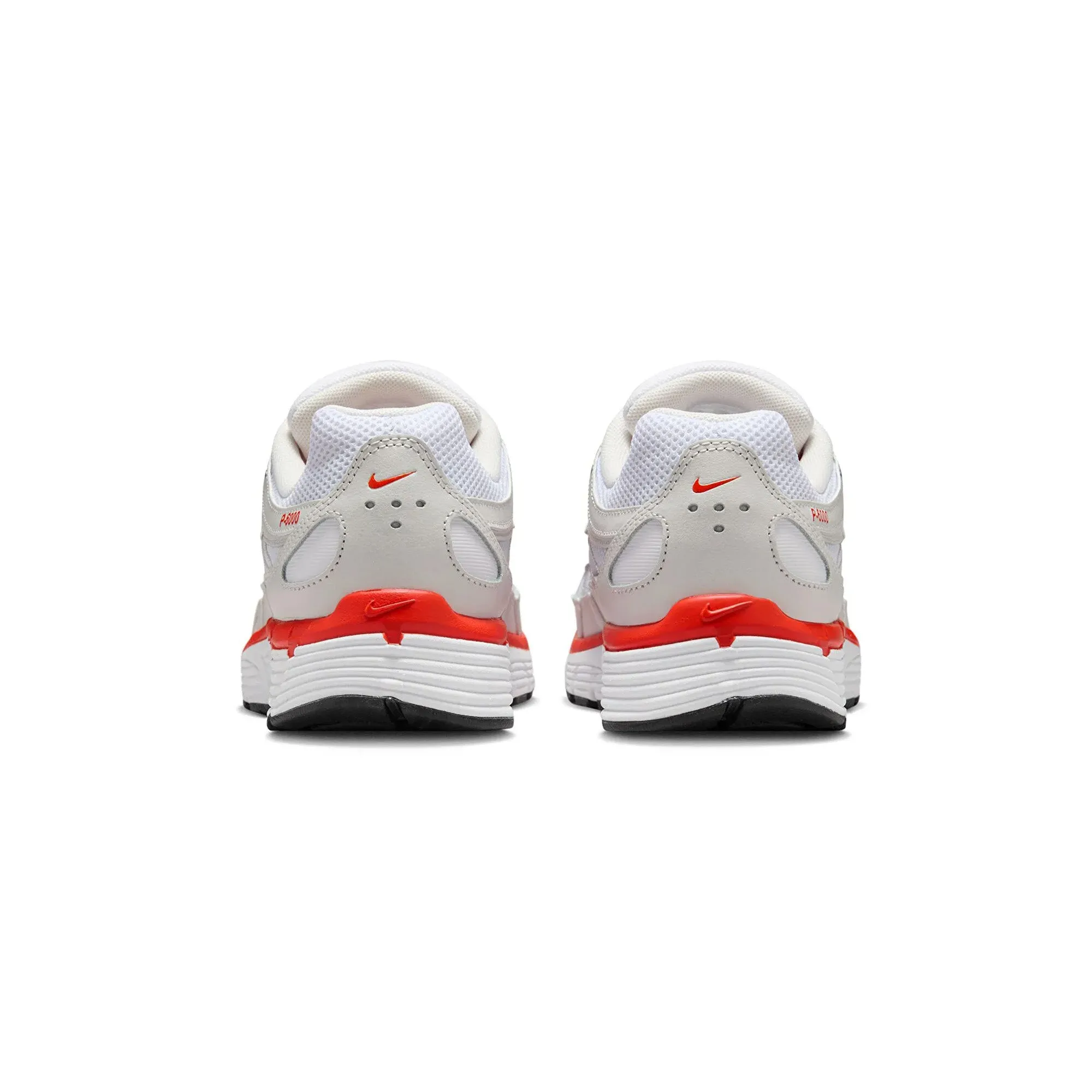 Nike P-6000 'White Platinum Tint Black Picante Red' Women's (2025) Power Flow Slip Resistant Modern Commuters