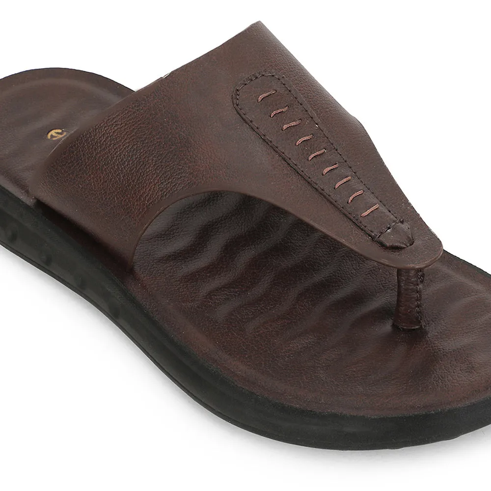 Memory Foam Airport Travel Healers Brown Casual Slipper For Men GHD-82 By Liberty