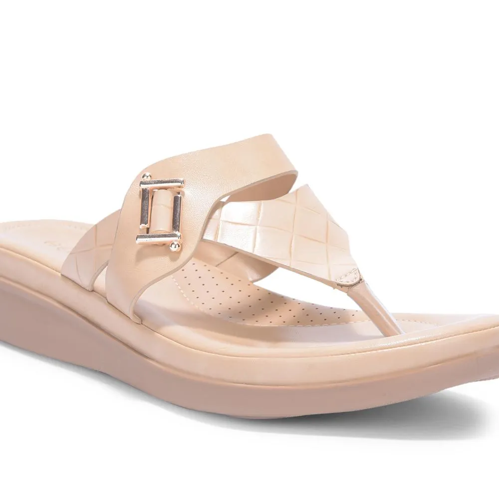Senorita By Liberty Women JD-13 Beige Casual Slipper Beach Vibe