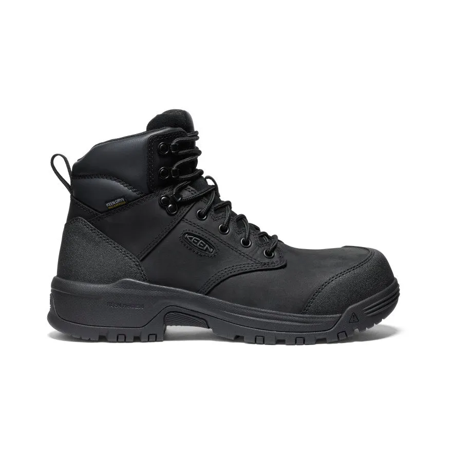 Comfort Molding Breathability Men's Evanston 6" Waterproof Boot (Carbon Toe)  |  Black/Black