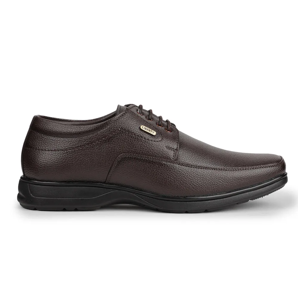 Plush Pad Fortune Brown Formal Lacing Derby Shoes For Men HOL-131E By Liberty
