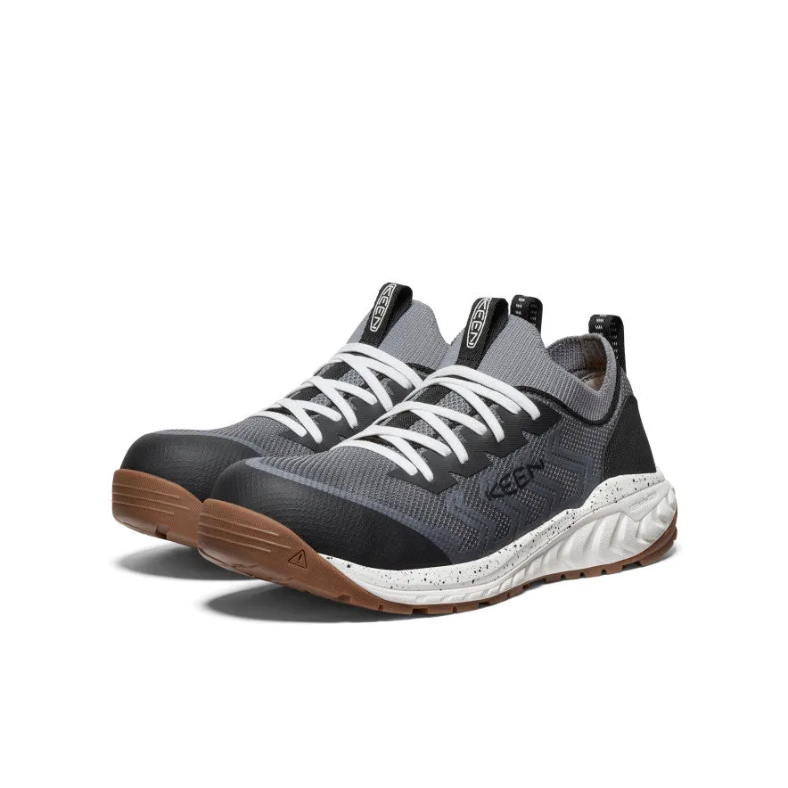 Men's Arvada Shift Work Sneaker (Carbon Toe)  |  Steel Grey/Gum Cushioned Footbed Sporty Footwear