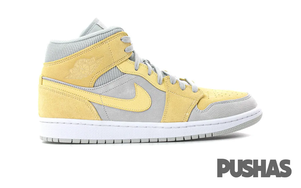Air Jordan 1 Mid 'Mixed Textures Yellow' (2020) Light Step Quick Flex