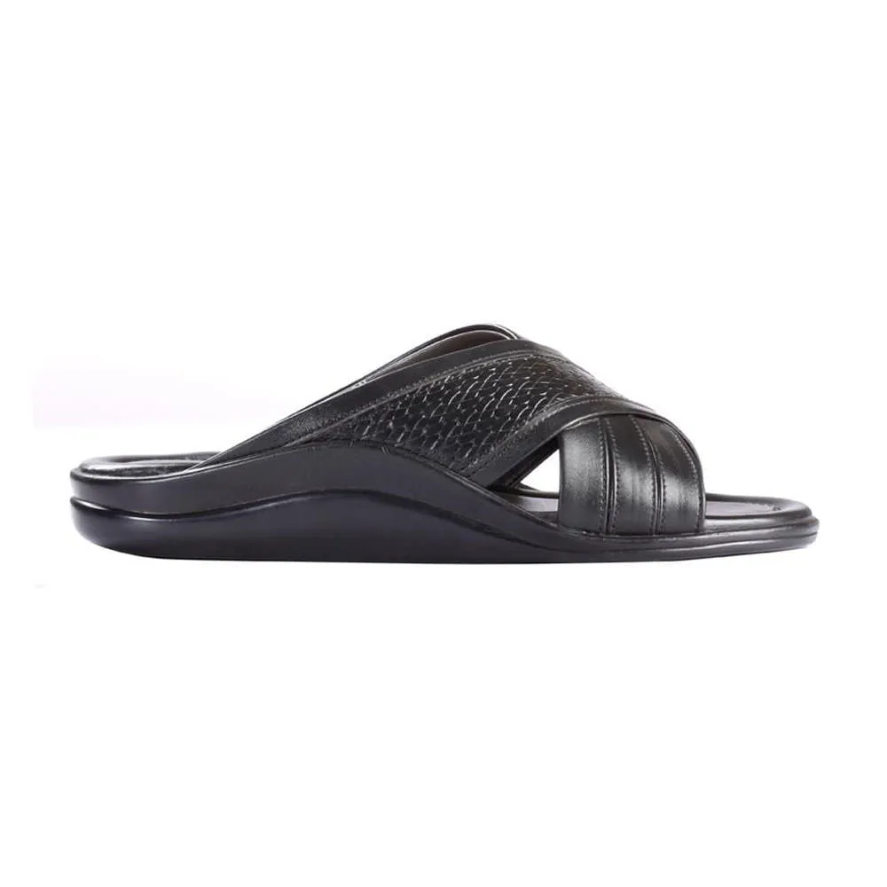 French Fit Coolers Casual Black Slippers For Men DON By Liberty