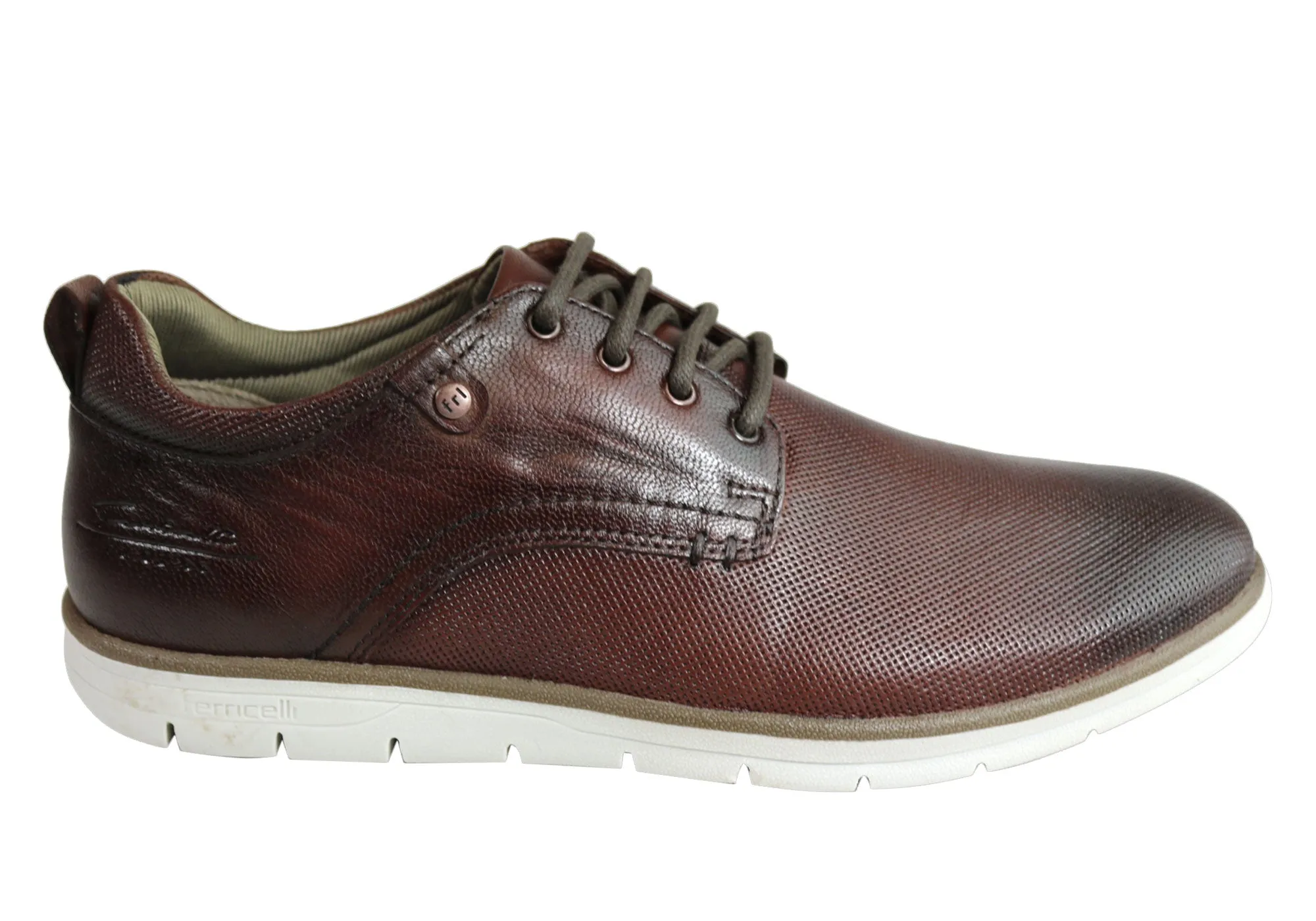 Enhanced grip Ferricelli Stevie Mens Leather Dress Casual Shoes Made In Brazil