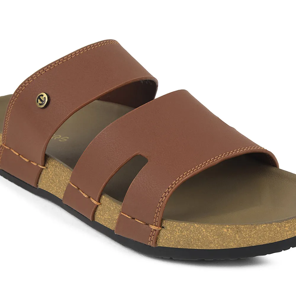 Healers Tan Casual Slipper For Mens AOL-5 By Liberty Anti Slip Nordic style
