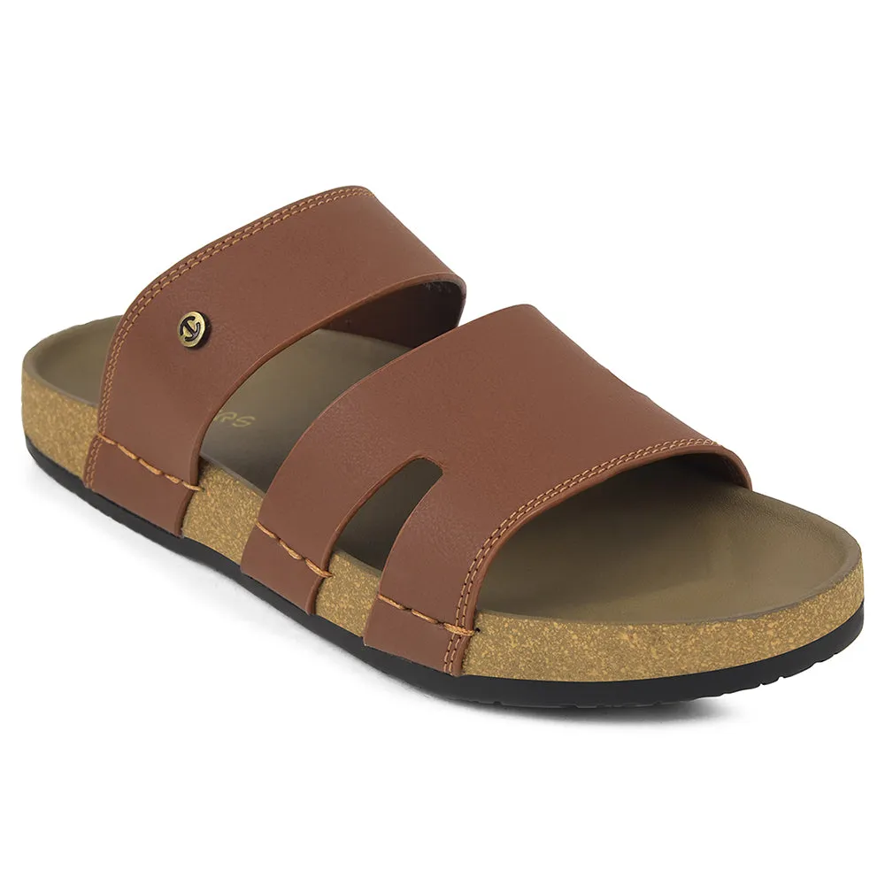 Healers Tan Casual Slipper For Mens AOL-5 By Liberty Balance Core