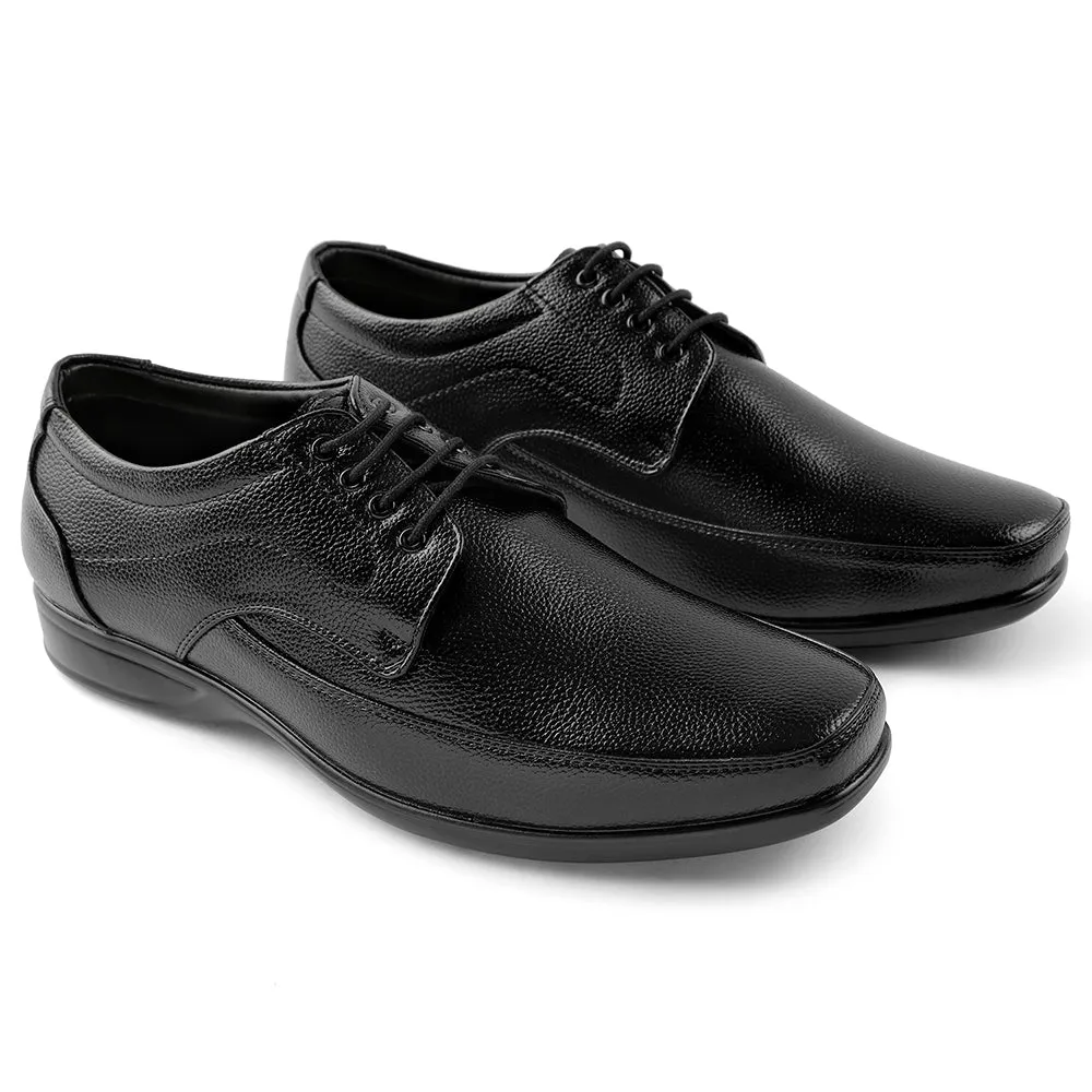 Fortune Black Lacing Formal Derby Shoes For Men HML-5E By Liberty Formal Look