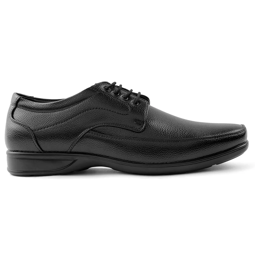 Fortune Black Lacing Formal Derby Shoes For Men HML-5E By Liberty Mark Style