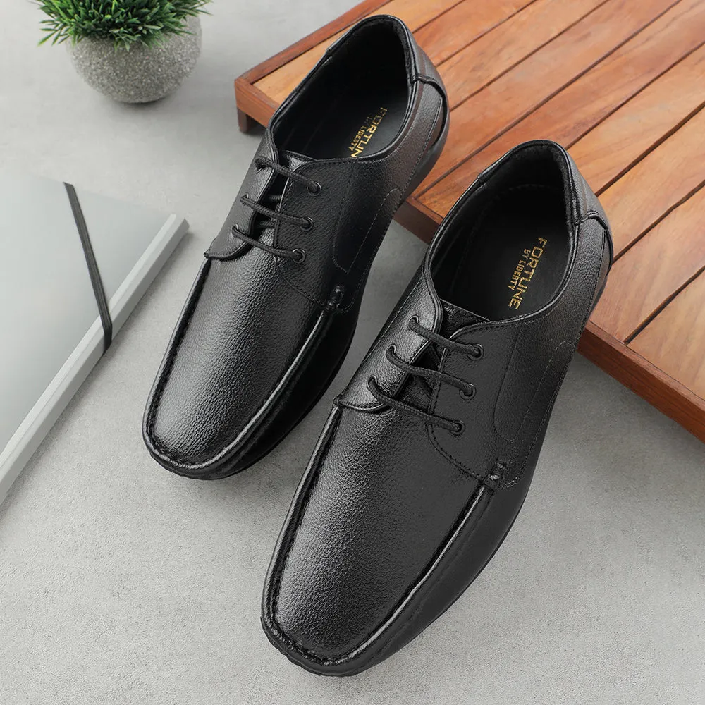 Always Fit Fortune Black Lacing Formal Derby Shoes For Men HML-5E By Liberty