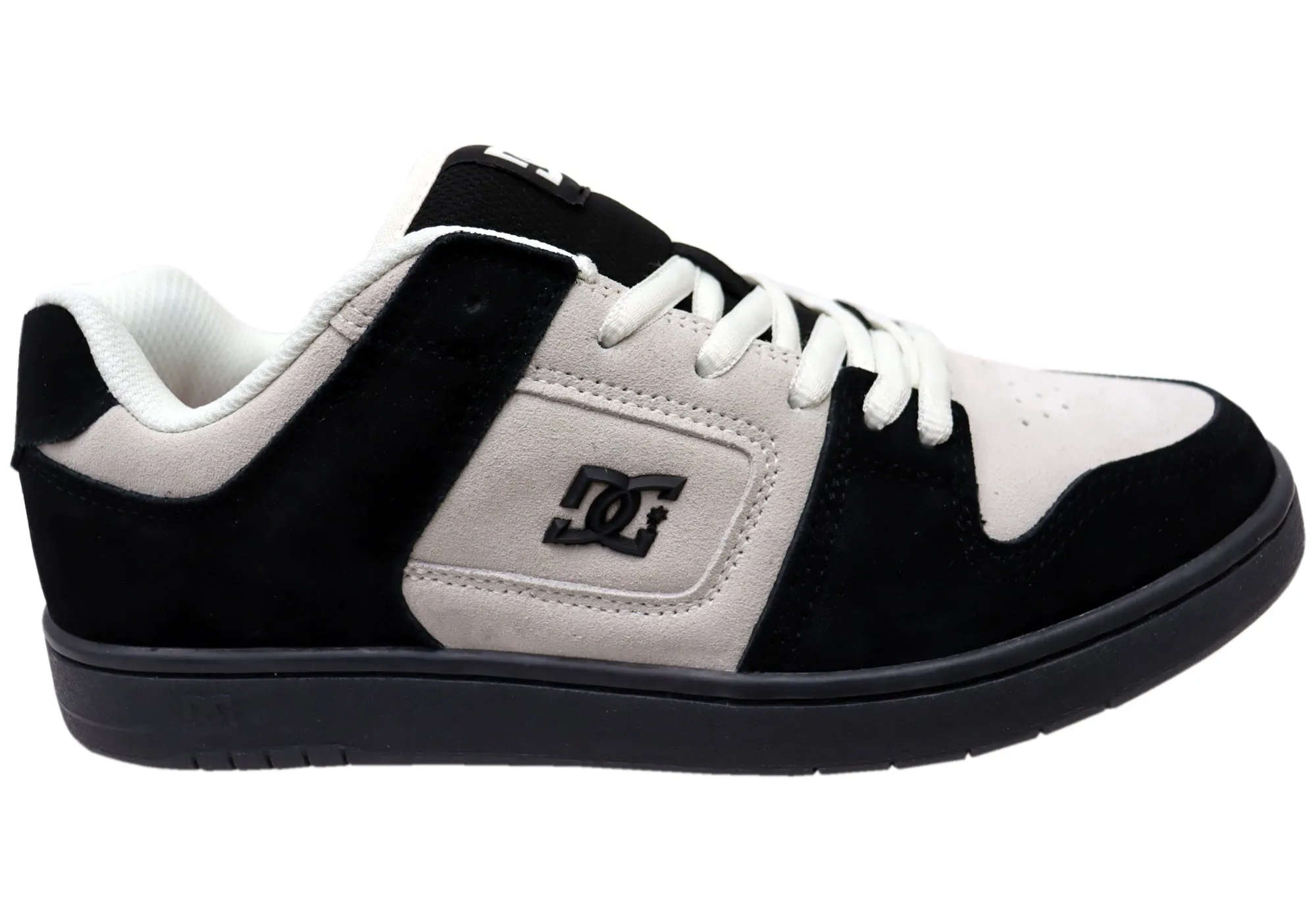 DC Shoes Mens Manteca 4 S Comfortable Leather Shoes White Black Flexibility Stay Chill
