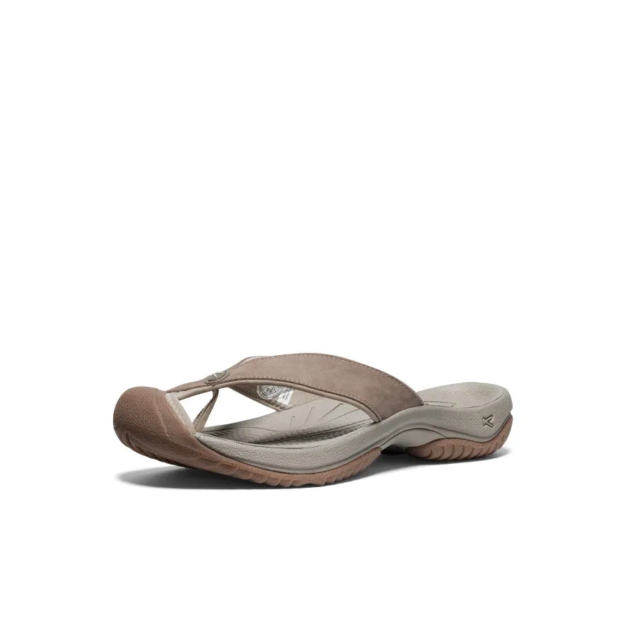 Minimal Slide Men's Waimea Leather Flip-Flop  |  Brindle/Birch