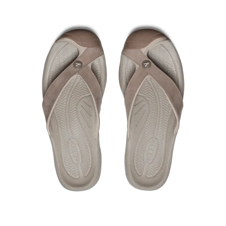 Go Fast Men's Waimea Leather Flip-Flop  |  Brindle/Birch