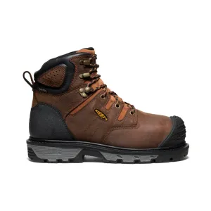 Slip Comfort Sandals Men's Camden 6" Waterproof Boot INT MET (Carbon Toe)  |  Leather Brown/Black