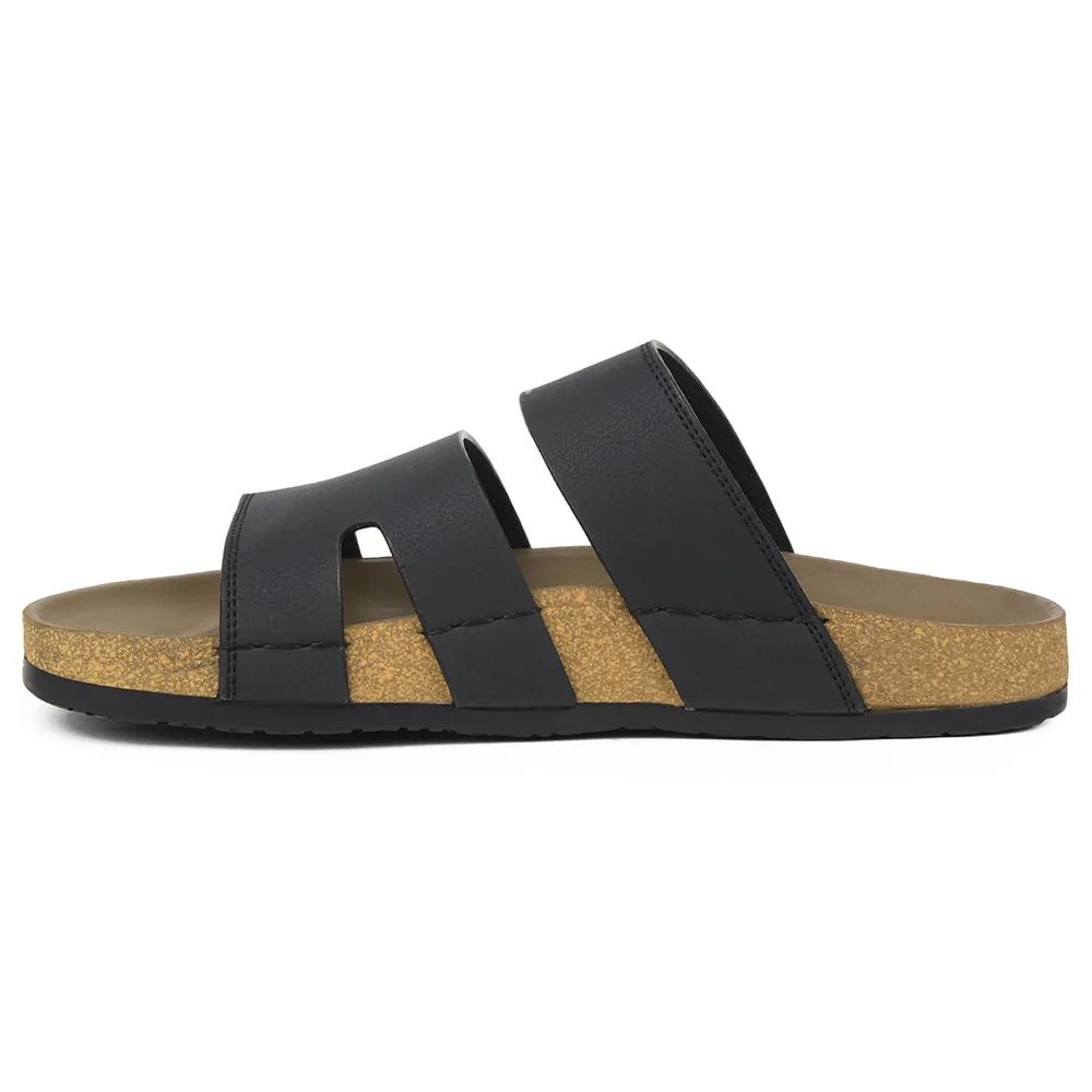 Show Stage Healers Black Casual Slipper For Mens AOL-5 By Liberty