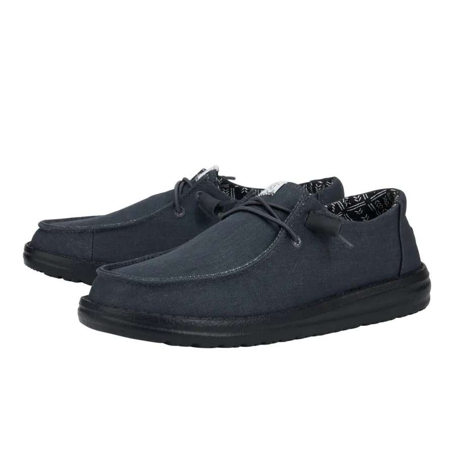 Wendy Stretch Canvas Wide - Black/Black Abrasion resistant Calm Tone