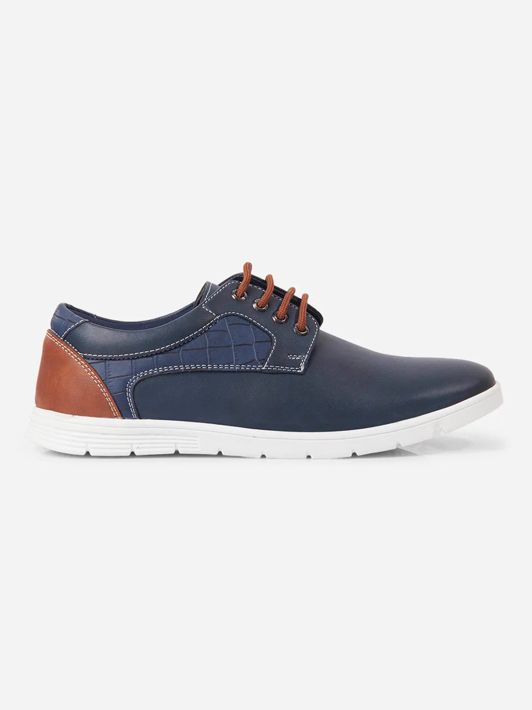 Men's Blue Regular Toe Lace Up Casual (IX2153) Ultra Light Trail Running