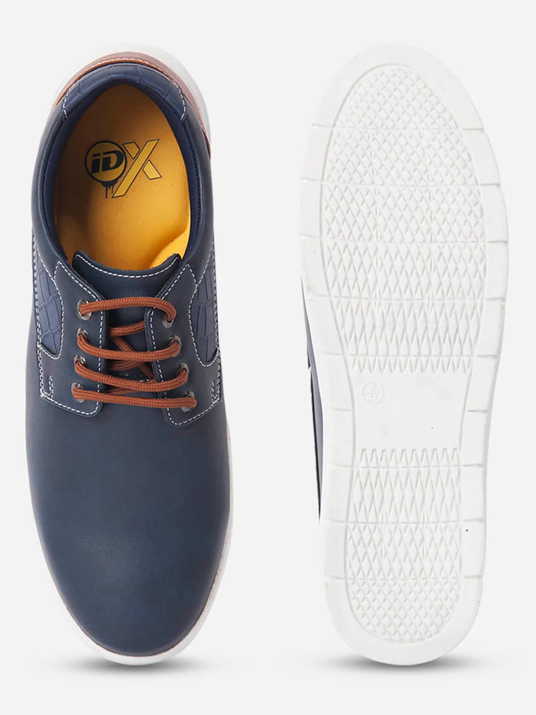 Comfort Strap Men's Blue Regular Toe Lace Up Casual (IX2153)