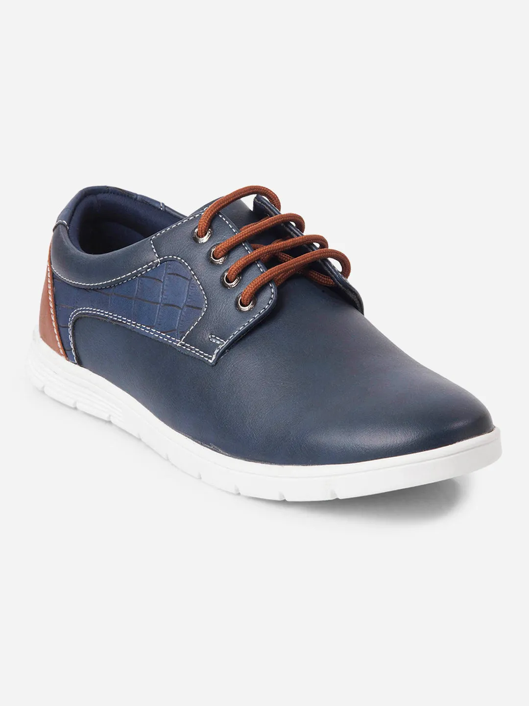 Men's Blue Regular Toe Lace Up Casual (IX2153) Snow Warm Sport Life