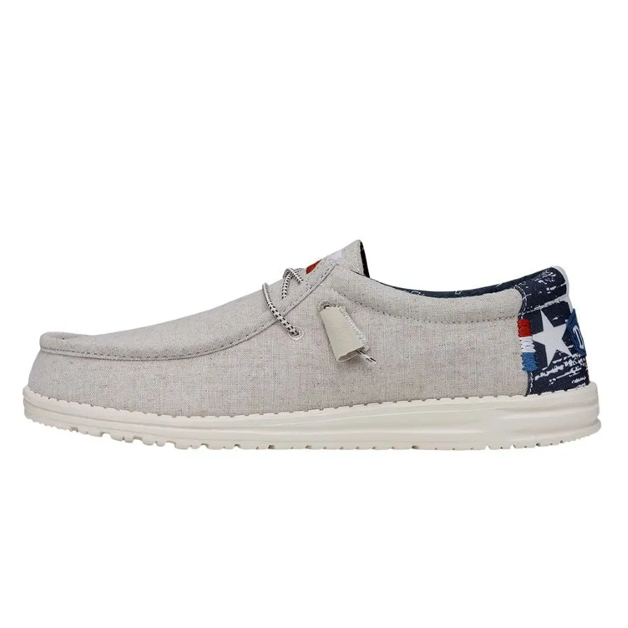 Wally Texas Canvas - Off White Cushioned Base Work Commute