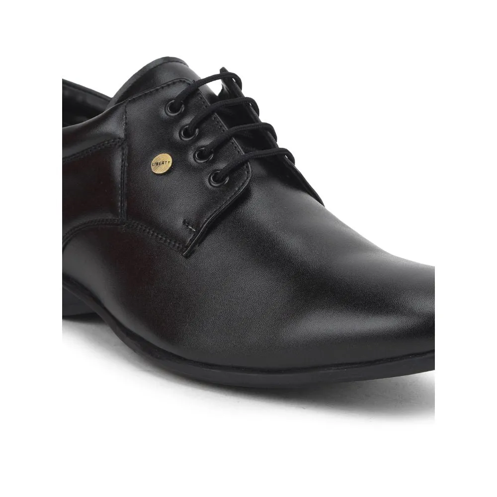 Fortune (Black) Formal Lace Up Shoes For Men Robert-2 By Liberty Detail Craft Italian Cut