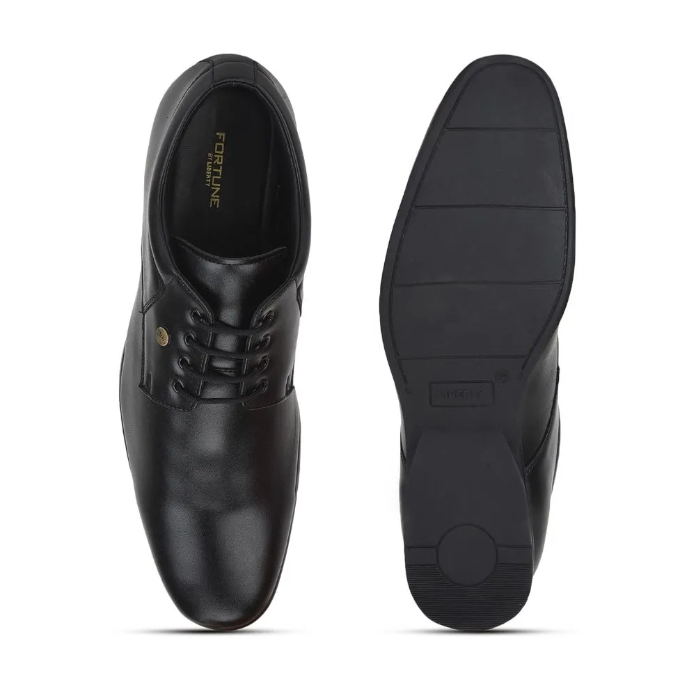 Fortune (Black) Formal Lace Up Shoes For Men Robert-2 By Liberty Confident Move Comfortable Walking