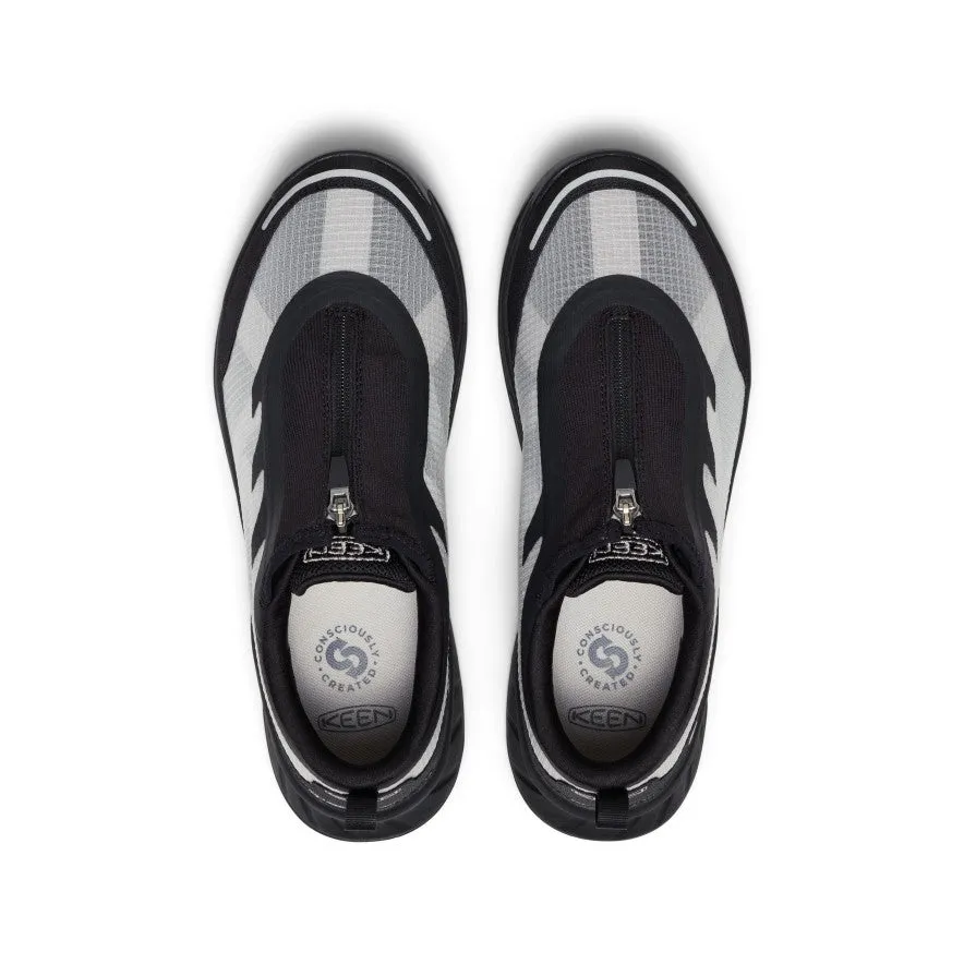 Plush traction Easy Access Men's TTS Zip Sneaker  |  Black/Black